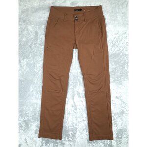 prAna Womens Brown Cargo Roll Up Snaps Pants 4 Gorpcore Hiking Outdoors